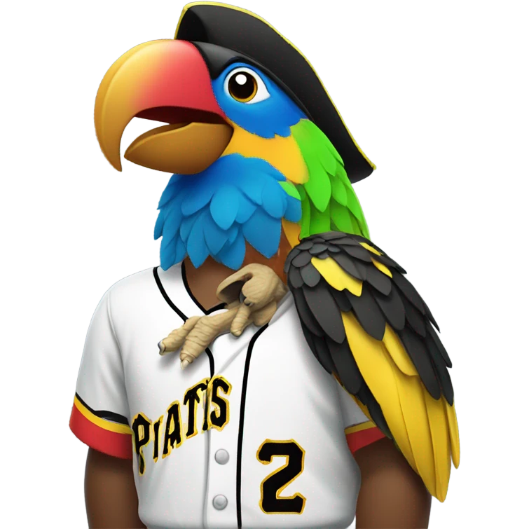Pirates uniform baseball with a parrot emoji