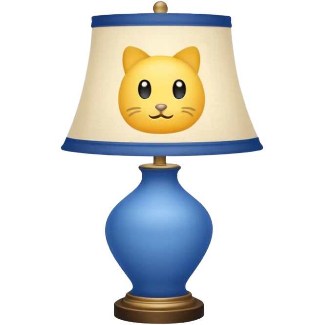 lamp with blue lampshade emoji