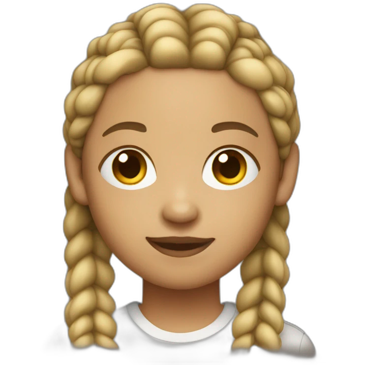 a light skin teenager with cornrows  emoji