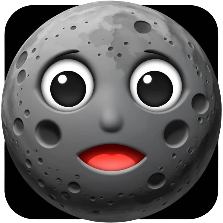 The dark side of the moon emoji