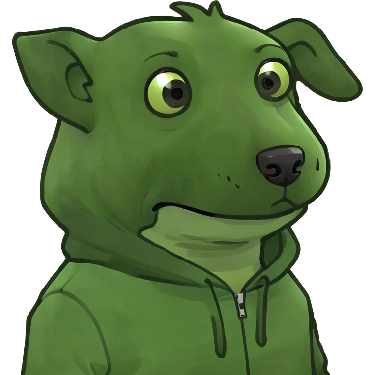 Dog wearing a hoodie emoji