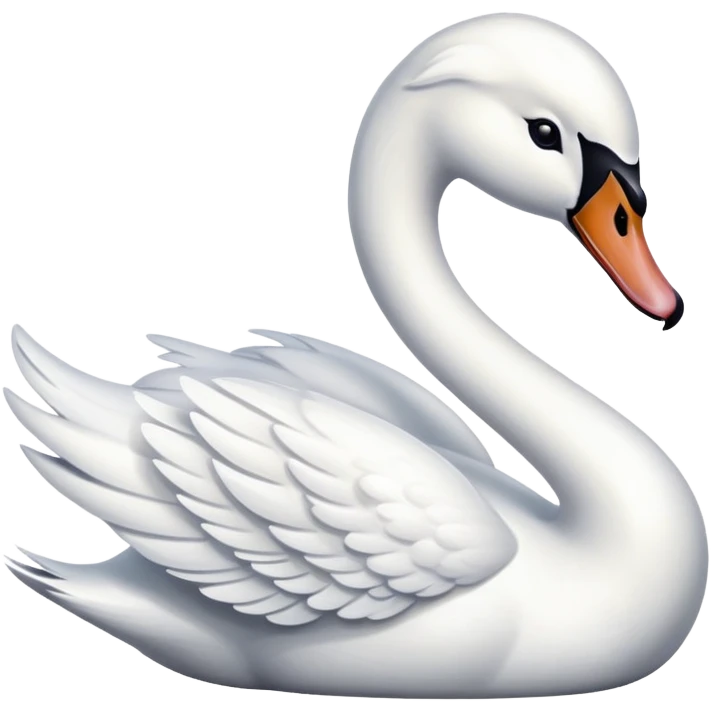 swan wearing bow emoji