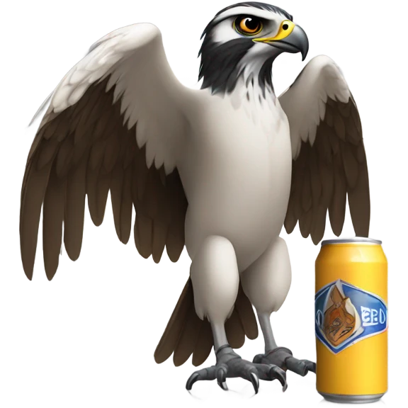 falcon holding a beer emoji