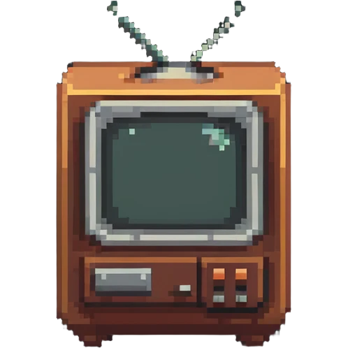 old-school television with a retro design emoji