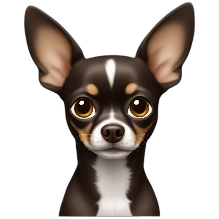 Dark brown chihuahua  emoji