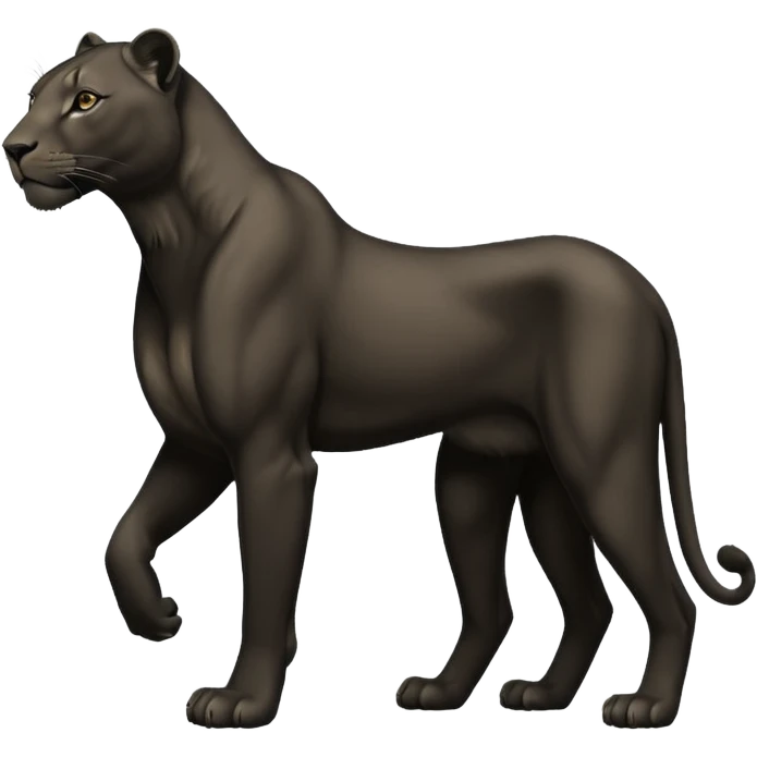 a lioness's silhouette with four legs emoji