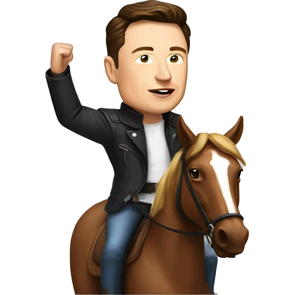 Elon musk on horse emoji