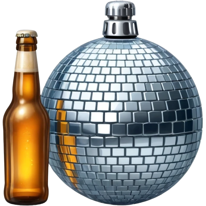 bola de discoteca bebiendo cerveza emoji