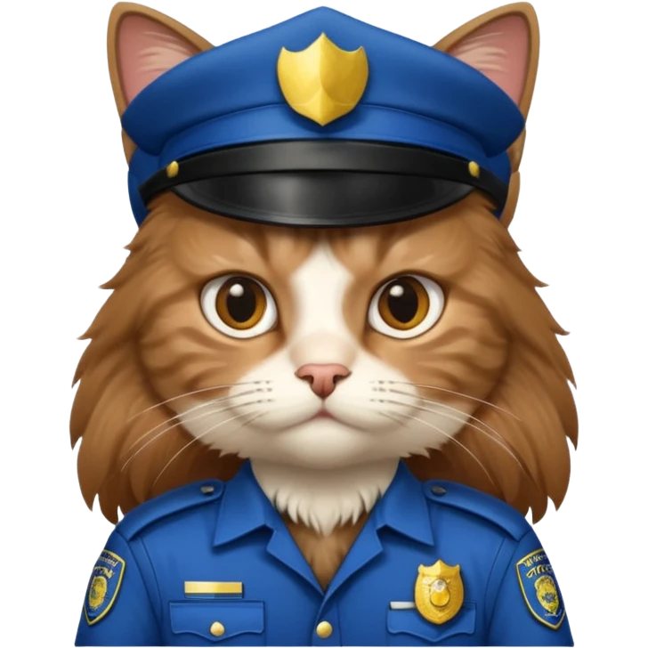 long-haired cat police emoji