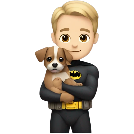 batman with a puppy  emoji
