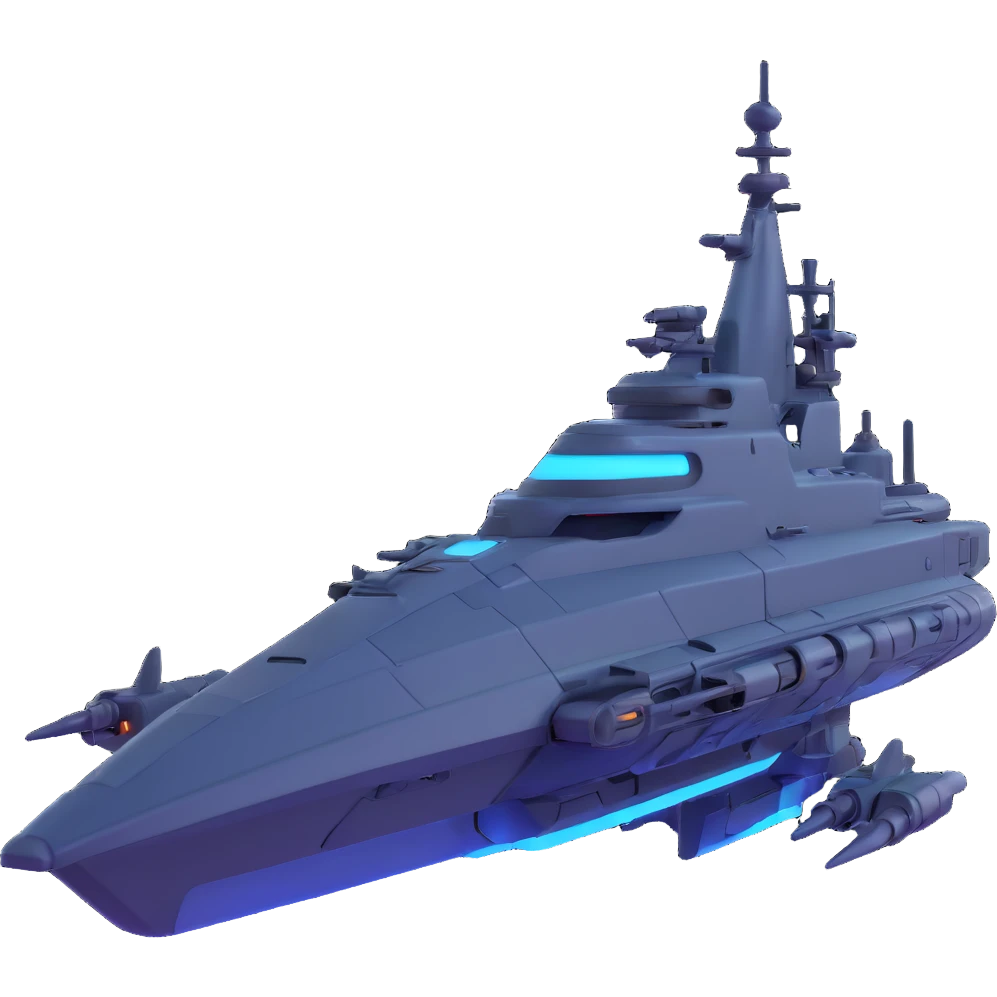 Advanced alien battleship with energy weapons emoji
