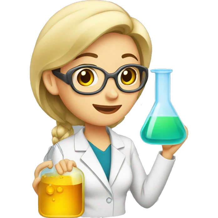 Mujer quimica laboratorio emoji