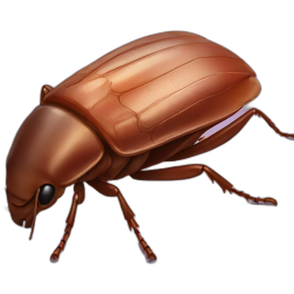 a cockroach feeds a person emoji