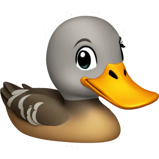 a pleasant duck emoji