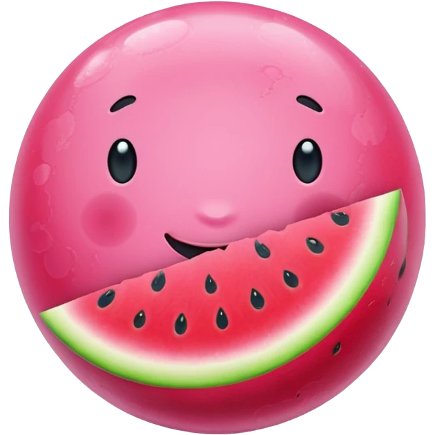 bubble gum and watermelon emoji