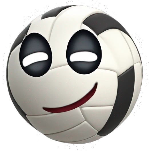 Volleyball with a smile emoji