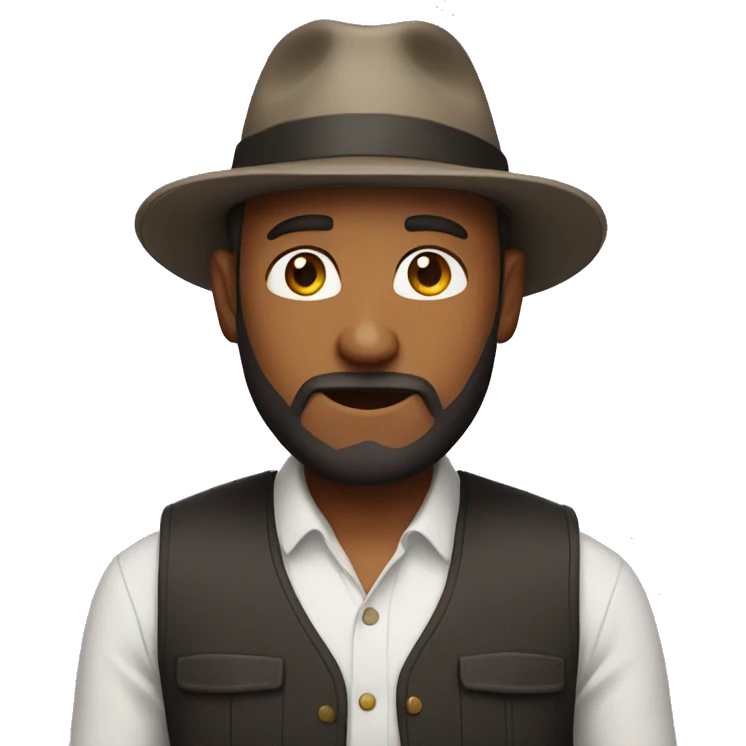Guy with a hat and beard  emoji
