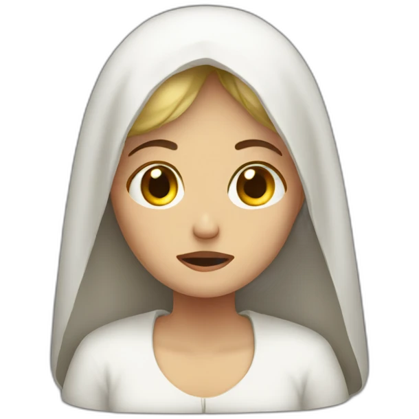 Mary experiencing sorrow emoji