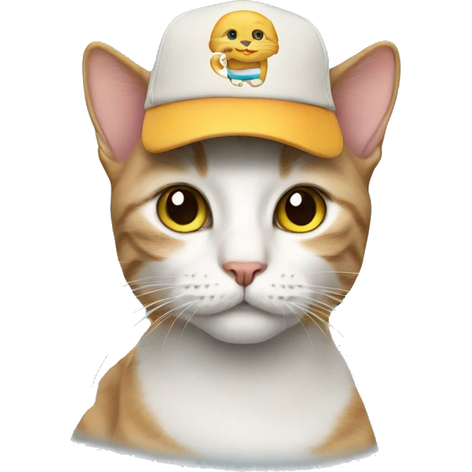 Cat wearing an LA hat emoji