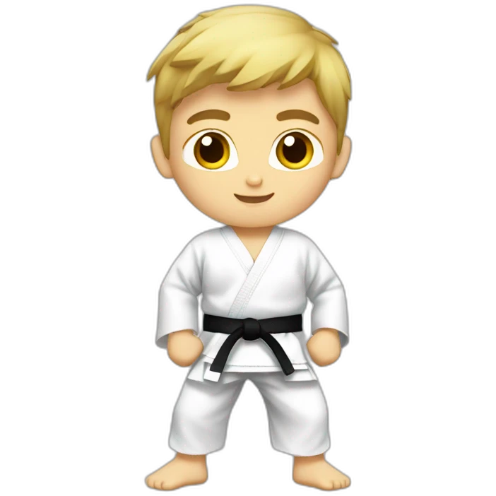 Karate boy white belt emoji