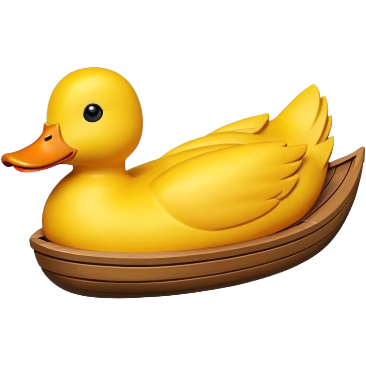 Duck shaped boat emoji