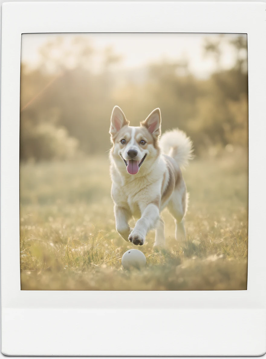 happy dog running after ball emoji