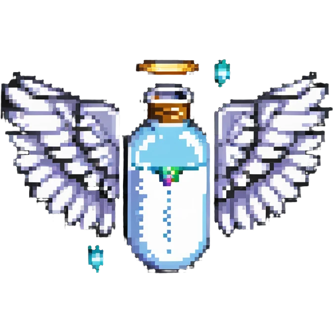 Medicine pill with wings flying emoji