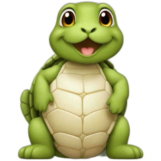 Tortue sur lapin emoji