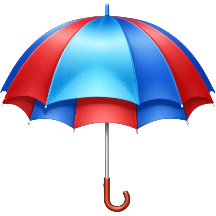 glitter red and blue umbrella emoji