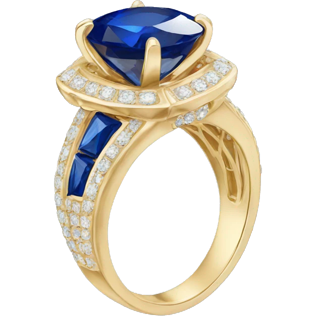 big ring with sapphire emoji