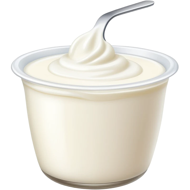 A cup of plain white yogurt emoji