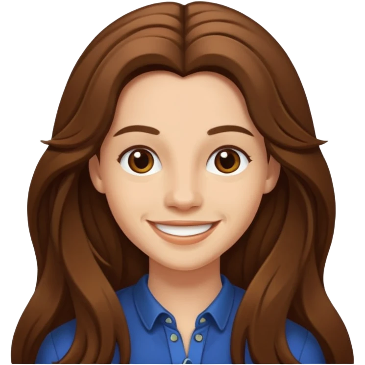 Fab Morvan with long brown hair emoji