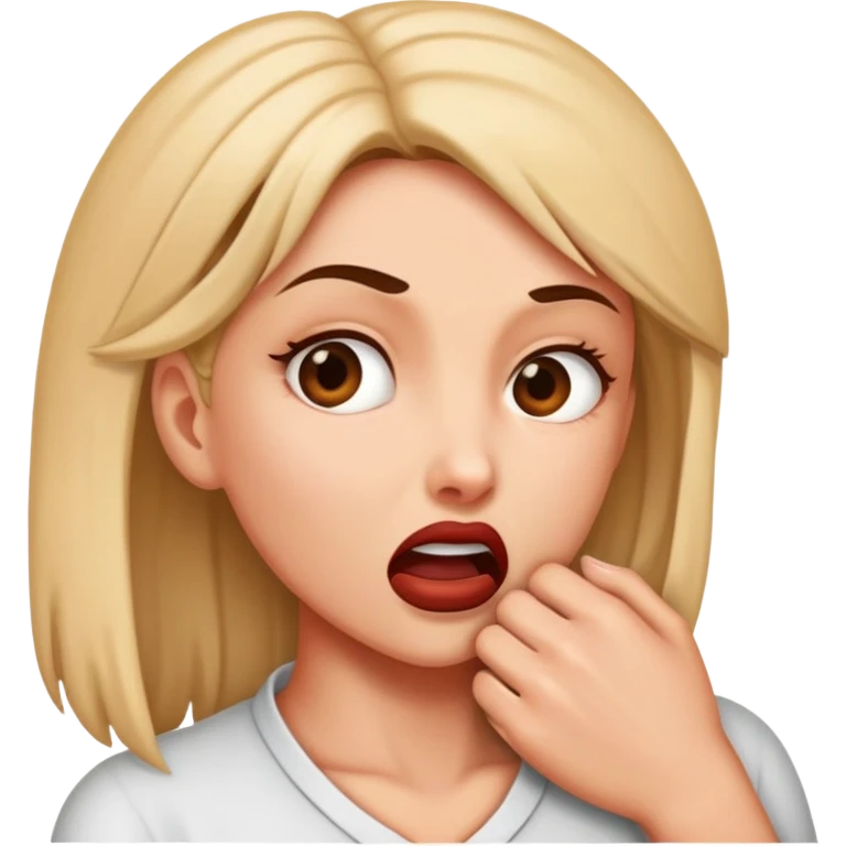Woman strangling emoji