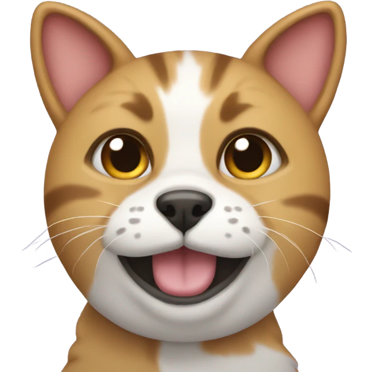 Cat wearing dog costume emoji