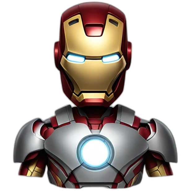 iron man, half body emoji