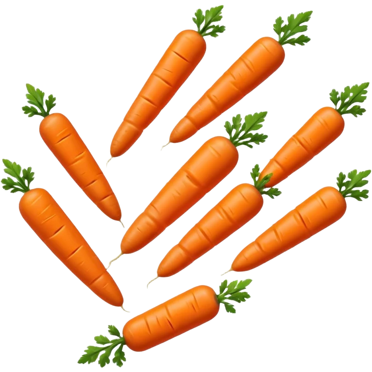 Mini carrot sticks, shaped like orange pill capsules emoji