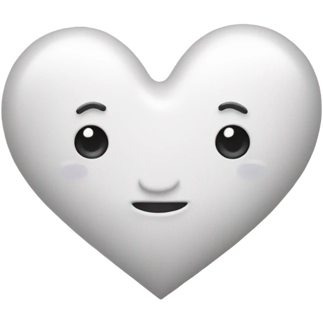 Cute white heart emoji