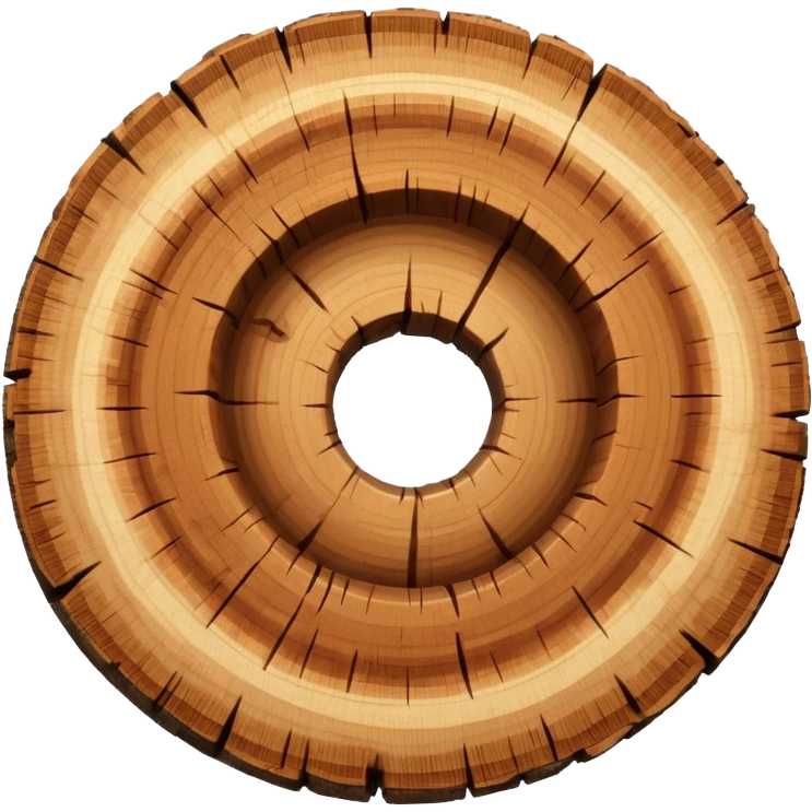 round letter w inside tree rings emoji
