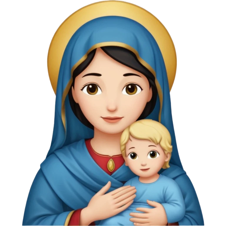 Image of the Mother of God in a frame emoji