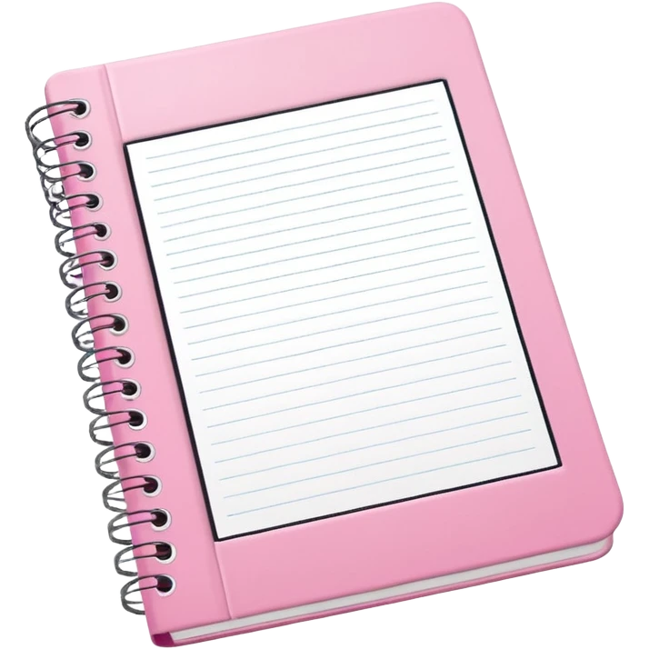 girly pink notebook planer emoji