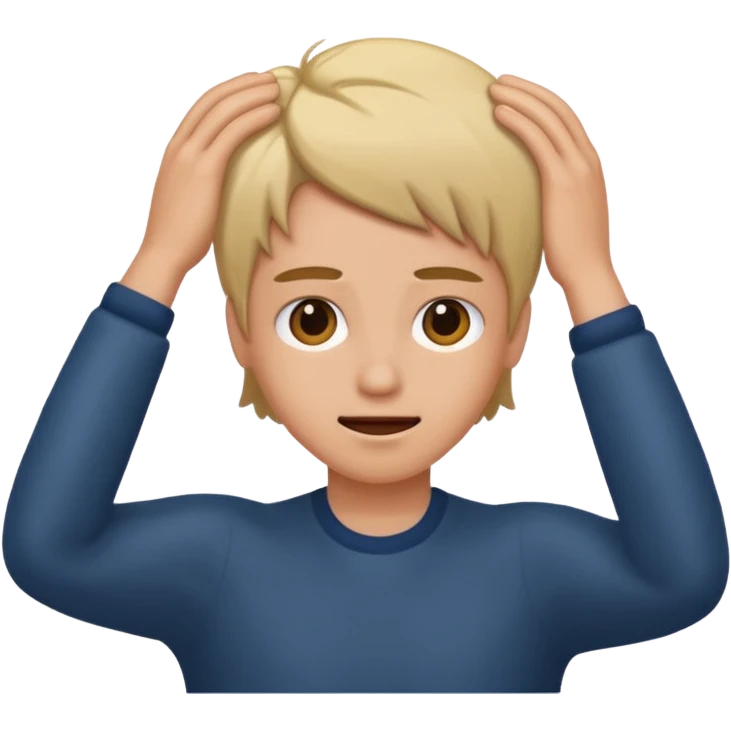 Pulling hair emoji