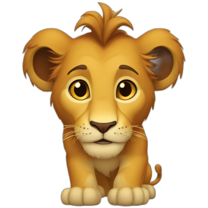 Simba cœur de lion emoji