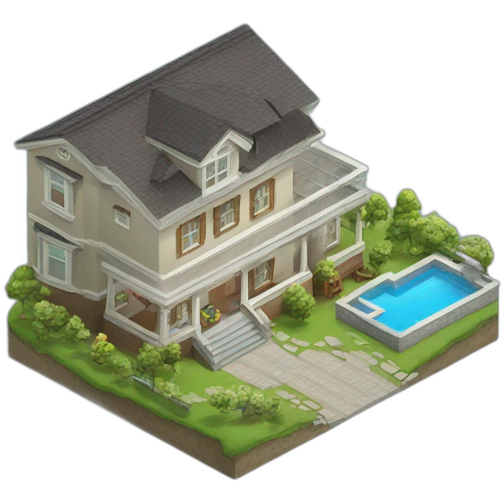 real estate isometric emoji