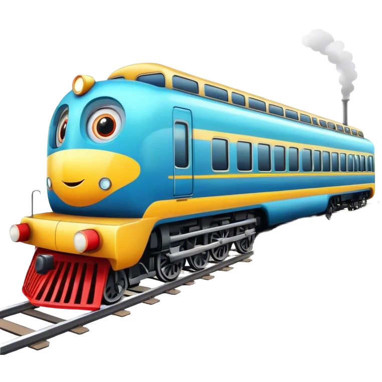 colored train emoji