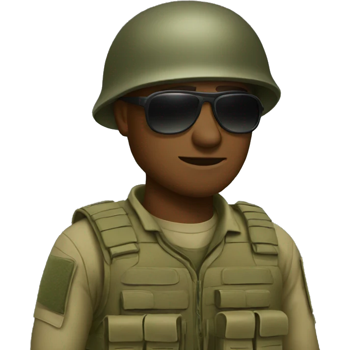 soldier in sunglasses emoji