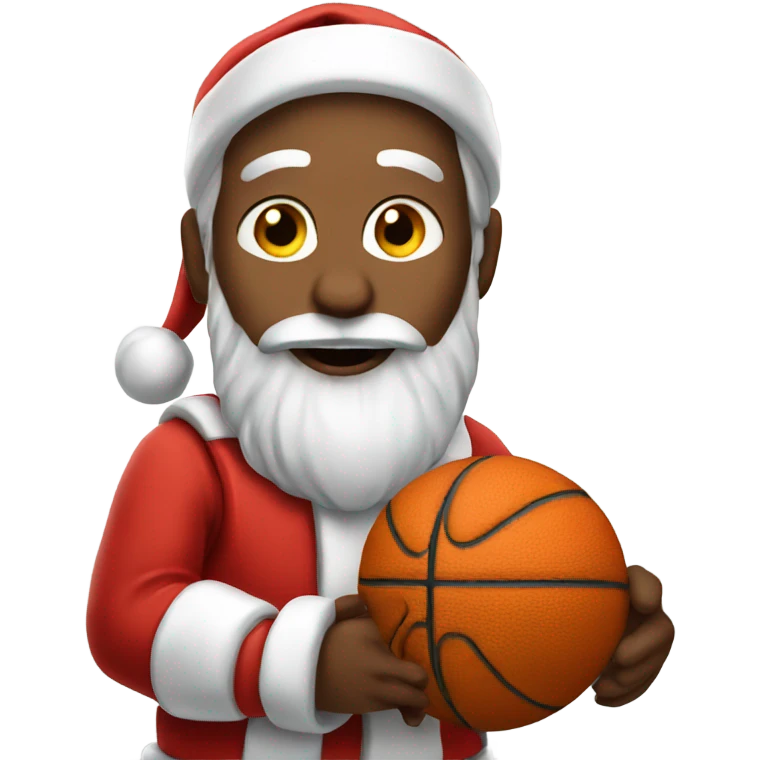 Santa clause playing basketball  emoji