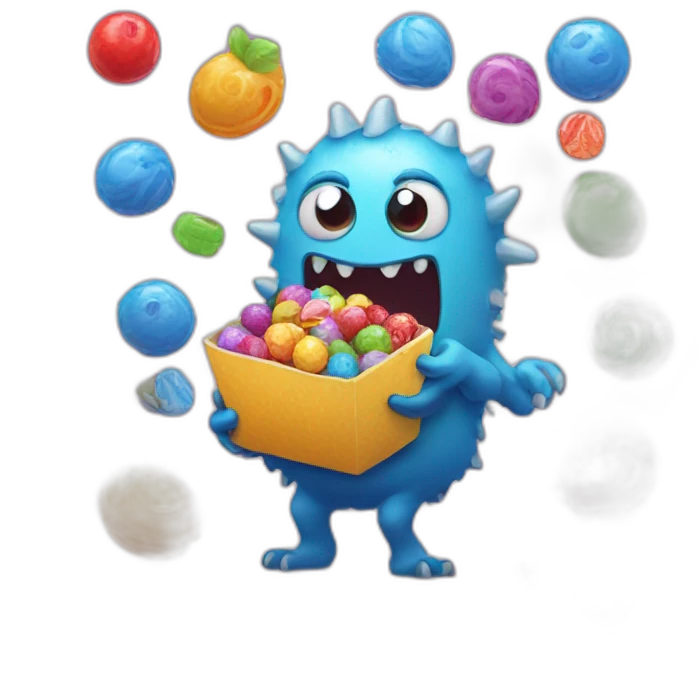 monster with candies  emoji