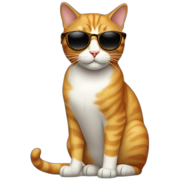 Cat with sunglasses emoji