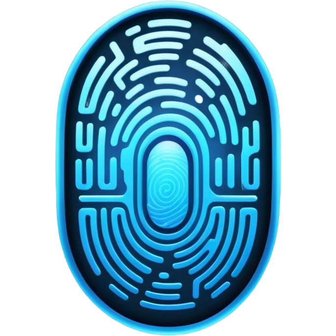 Make me a emoji that looks like a high tect fingerprint that i can add to my lock screen has fingerprint icon emoji