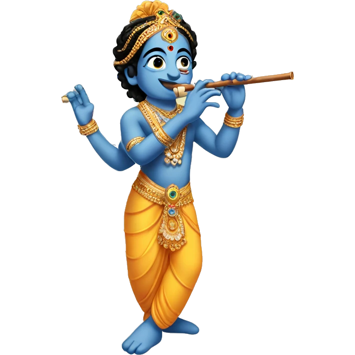 lord krishna playing flute emoji